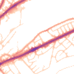 Daytime road noise heatmap for BD18 1DR