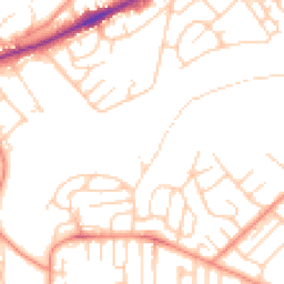 Daytime road noise heatmap for BD18 1HT