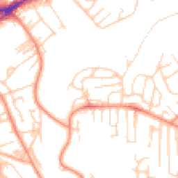 Daytime road noise heatmap for BD18 1LD
