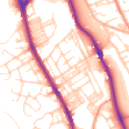 Daytime road noise heatmap for BD18 2AH