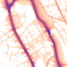 Daytime road noise heatmap for BD18 2AJ