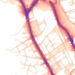 Daytime road noise heatmap for BD18 2AY