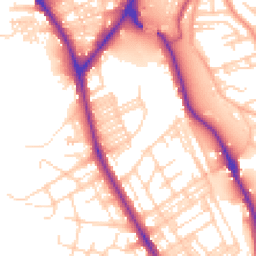 Daytime road noise heatmap for BD18 2BA
