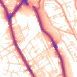 Daytime road noise heatmap for BD18 2BE