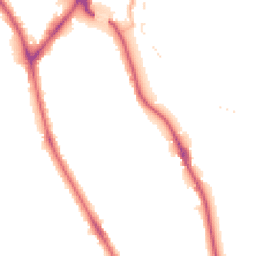 Night-time road noise heatmap for BD18 2BE