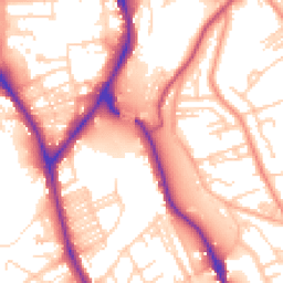 Daytime road noise heatmap for BD18 2BX