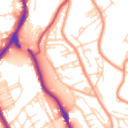 Daytime road noise heatmap for BD18 2EW