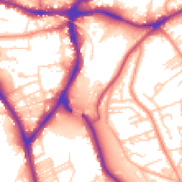 Daytime road noise heatmap for BD18 2FB