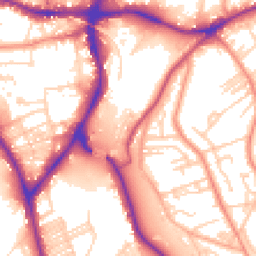 Daytime road noise heatmap for BD18 2FF