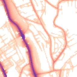 Daytime road noise heatmap for BD18 2HL