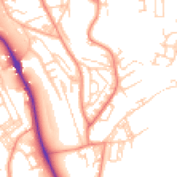 Daytime road noise heatmap for BD18 2JB