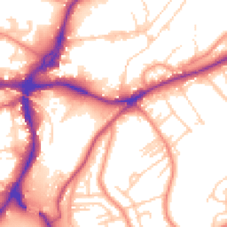 Daytime road noise heatmap for BD18 2JP