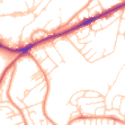Daytime road noise heatmap for BD18 2NS
