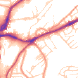 Daytime road noise heatmap for BD18 2NW