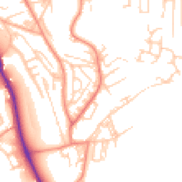 Daytime road noise heatmap for BD18 2QS
