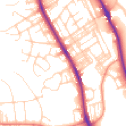 Daytime road noise heatmap for BD18 3AD