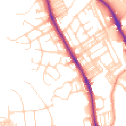 Daytime road noise heatmap for BD18 3AF