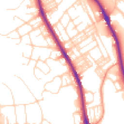 Daytime road noise heatmap for BD18 3AG