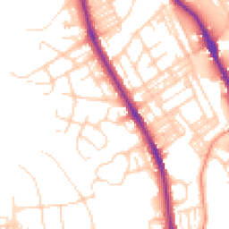 Daytime road noise heatmap for BD18 3AH