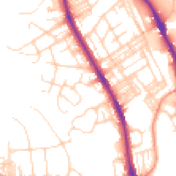 Daytime road noise heatmap for BD18 3AW