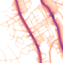 Daytime road noise heatmap for BD18 3BL