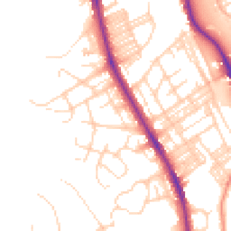 Daytime road noise heatmap for BD18 3BQ