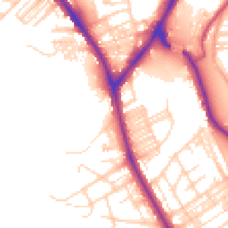 Daytime road noise heatmap for BD18 3DD