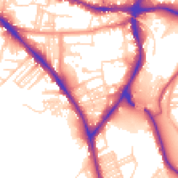 Daytime road noise heatmap for BD18 3ET