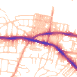 Daytime road noise heatmap for BD18 3EY