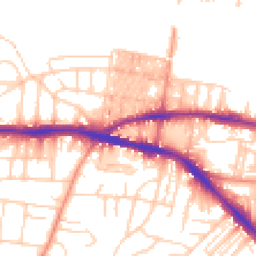 Daytime road noise heatmap for BD18 3HA