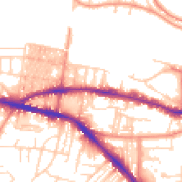 Daytime road noise heatmap for BD18 3JF