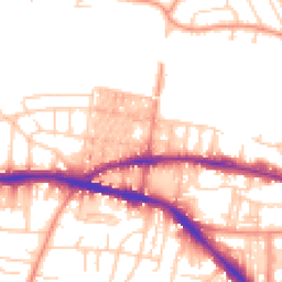 Daytime road noise heatmap for BD18 3LJ