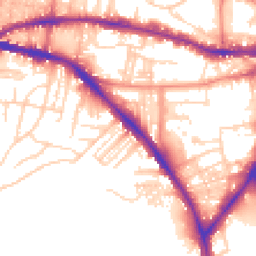 Daytime road noise heatmap for BD18 3NT