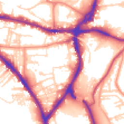 Daytime road noise heatmap for BD18 3RL
