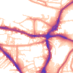 Daytime road noise heatmap for BD18 3SP