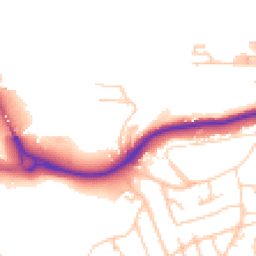 Daytime road noise heatmap for BD18 4BB
