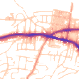 Daytime road noise heatmap for BD18 4DR