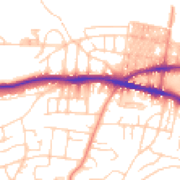 Daytime road noise heatmap for BD18 4DS
