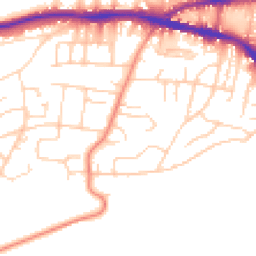 Daytime road noise heatmap for BD18 4JS