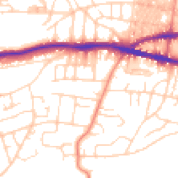 Daytime road noise heatmap for BD18 4LL