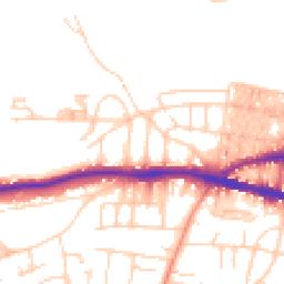 Daytime road noise heatmap for BD18 4NH