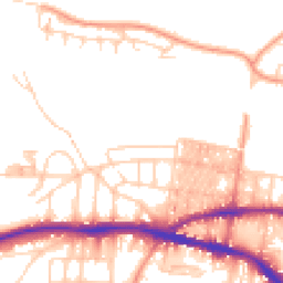 Daytime road noise heatmap for BD18 4NT