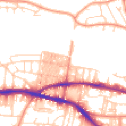 Daytime road noise heatmap for BD18 4PW