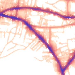 Daytime road noise heatmap for BD18 4QN