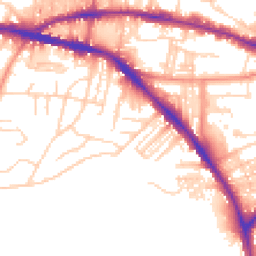 Daytime road noise heatmap for BD18 4QT