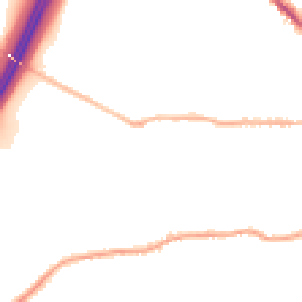 Night-time road noise heatmap for BD19 3AD