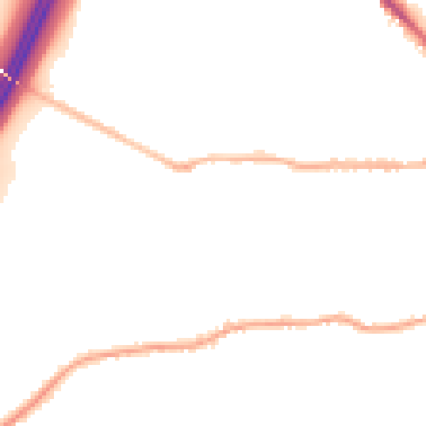 Night-time road noise heatmap for BD19 3AF
