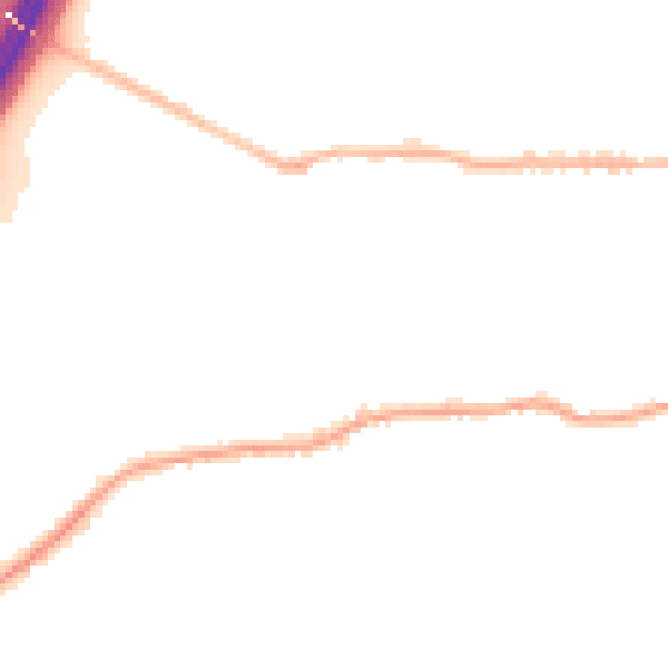 Night-time road noise heatmap for BD19 3AR