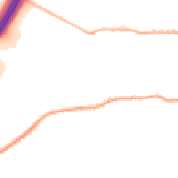 Night-time road noise heatmap for BD19 3AS