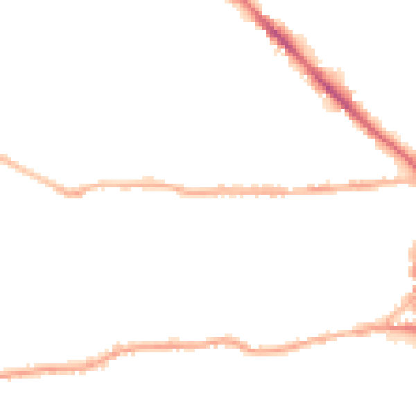 Night-time road noise heatmap for BD19 3DF